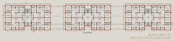B, C, D Cluster Plan From 2nd To 11th Floor reanand B, C, D Cluster Plan From 2nd To 11th Floor