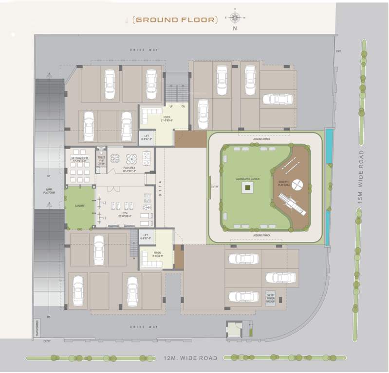 rajmani residency Rajmani Residency Cluster Plan For Ground Floor