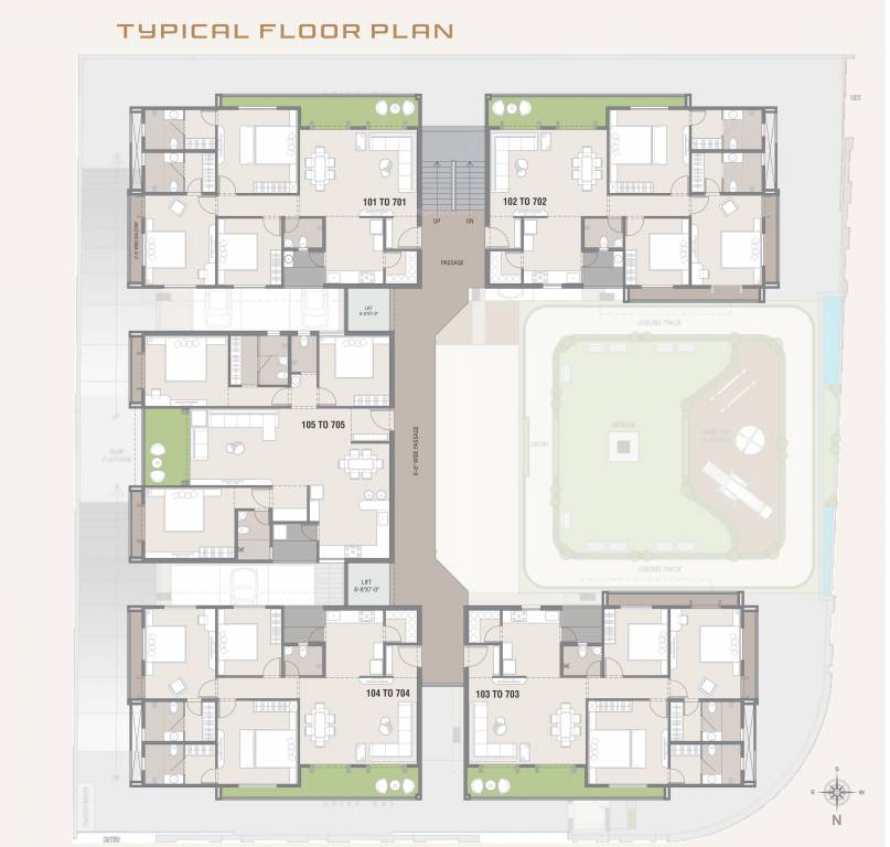 rajmani residency Rajmani Residency Typical Cluster Plan