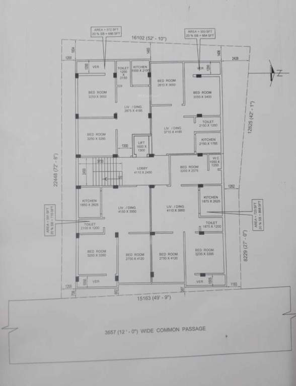  geetanjali apartment Geetanjali Apartment Cluster Plan from 1st to 4th Floor