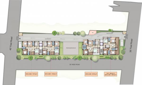  amaira Block A & B Cluster Plan from 1st to 3rd Floor
