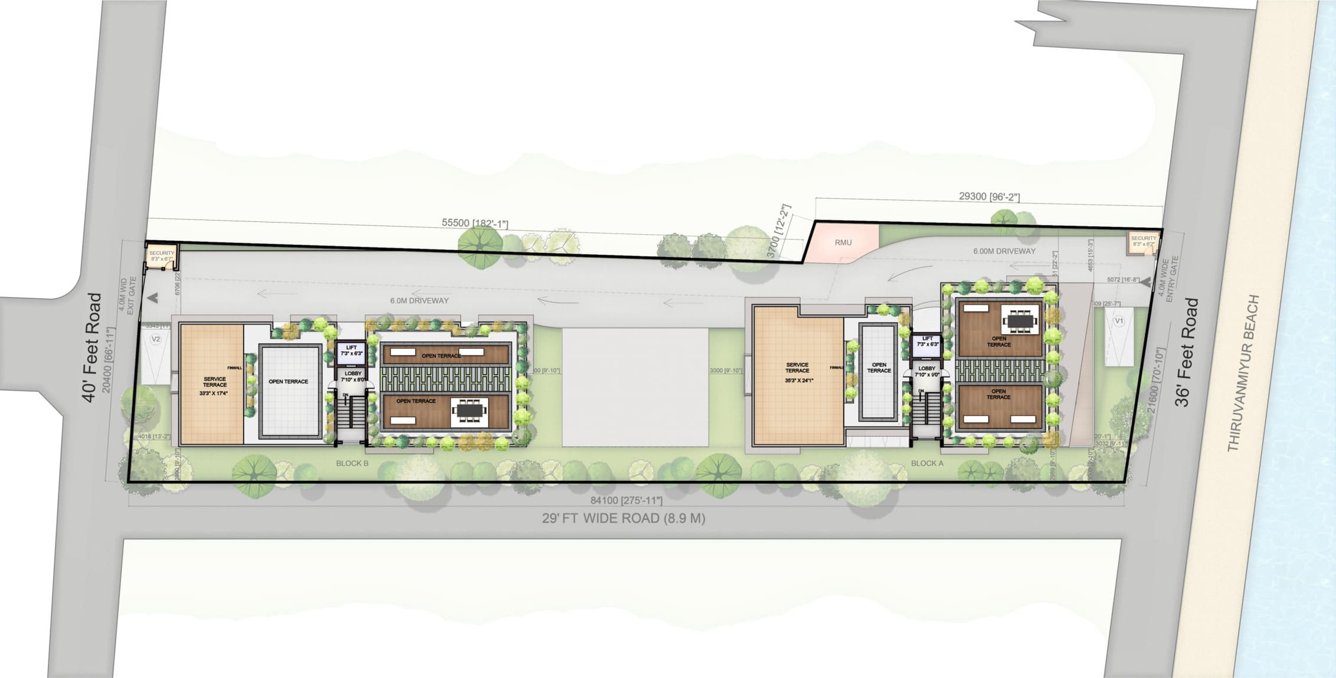  amaira Block A & B Terrace Floor Cluster Plan