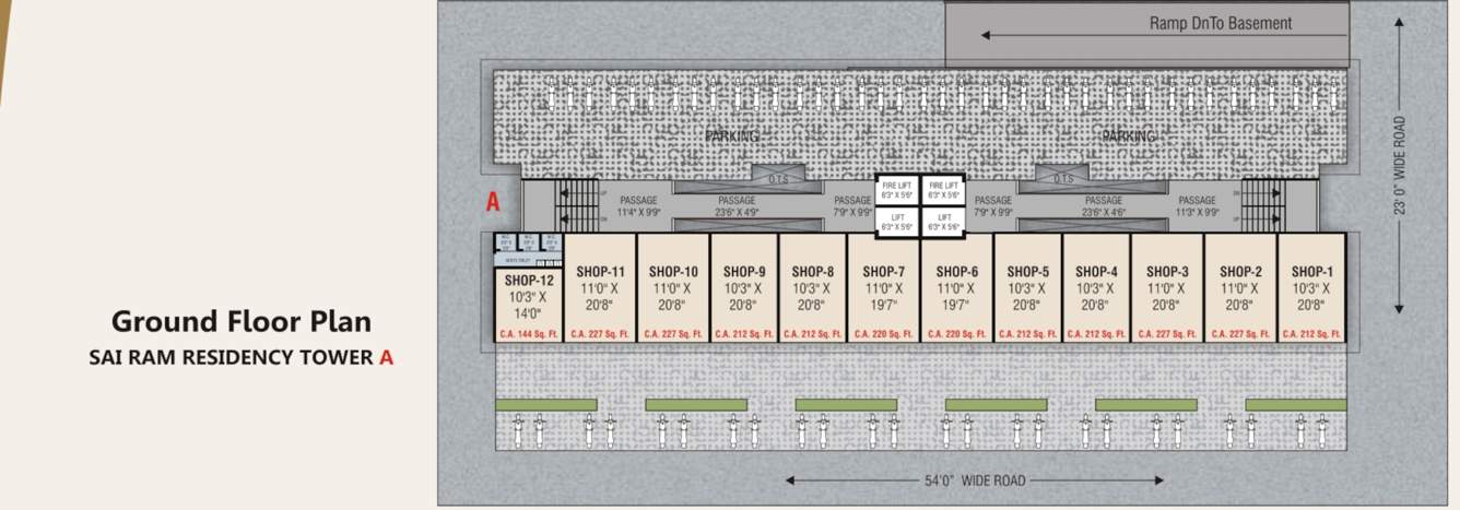  ram residency a tower Sai Ram Residency A Tower Cluster Plan for ground Floor
