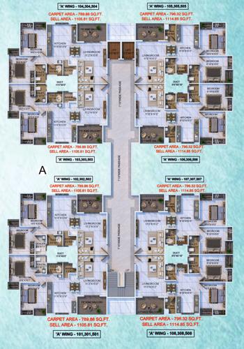  shree-gajanan-residency Shree Gajanan Residency-Wing A Cluster Plan