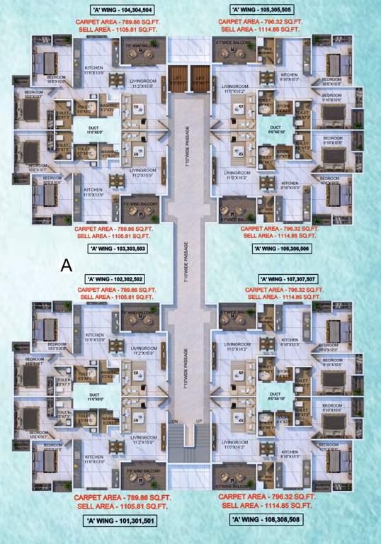  shree gajanan residency Shree Gajanan Residency Wing A Cluster Plan