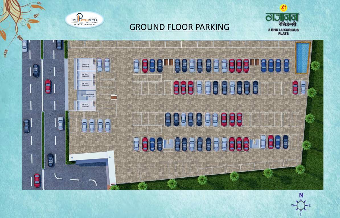  shree gajanan residency Shree Gajanan Residency Wing A Cluster Plan for ground Floor