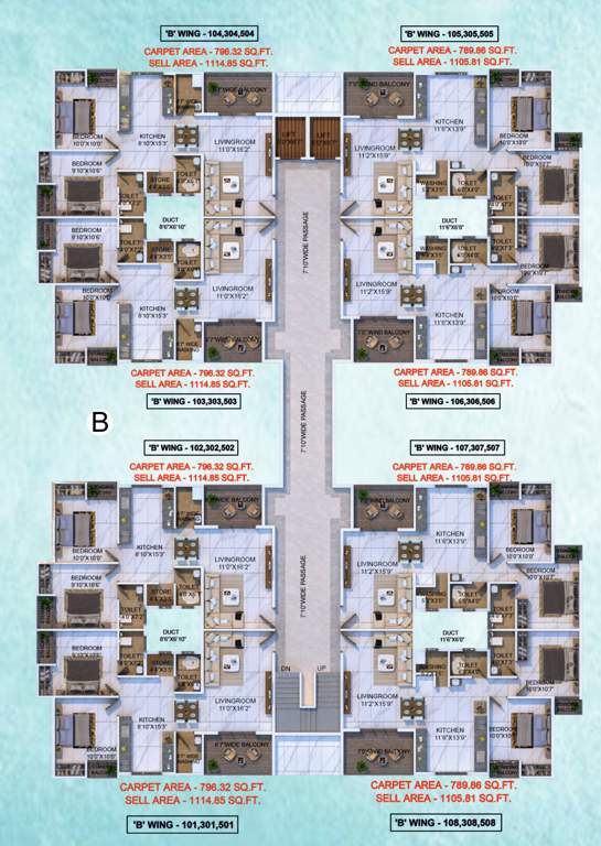  shree gajanan residency Shree Gajanan Residency Wing B Cluster Plan