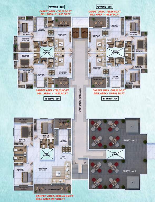  shree gajanan residency Shree Gajanan Residency Wing B Cluster Plan