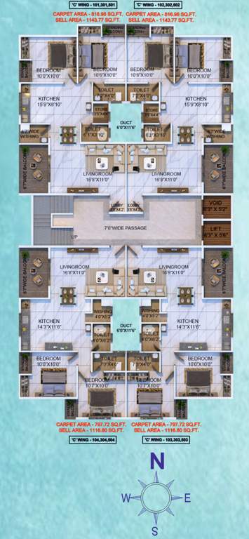  shree gajanan residency Shree Gajanan Residency Wing C Cluster Plan