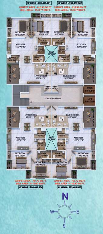  shree gajanan residency Shree Gajanan Residency Wing C Cluster Plan