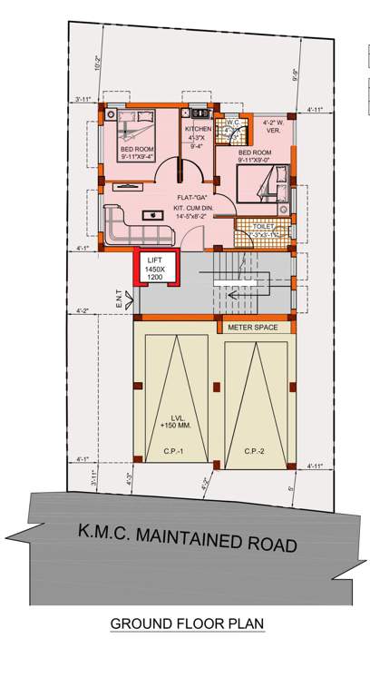  heights apartment Heights Apartment Cluster Plan for ground Floor