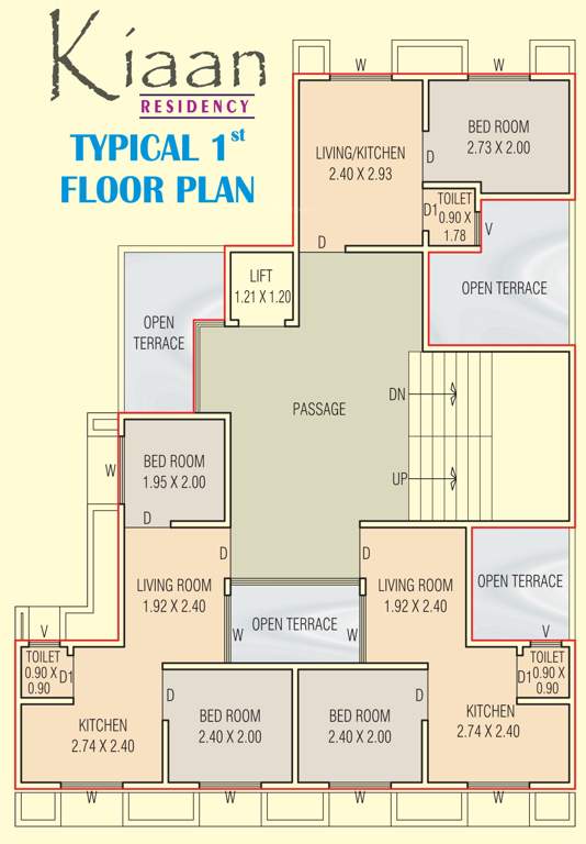 kiaan residency Kiaan Residency Cluster Plan For 1st Floor