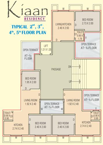 Kiaan Residency Cluster Plan From 2nd To 5th Floor kiaan-residency Kiaan Residency Cluster Plan From 2nd To 5th Floor