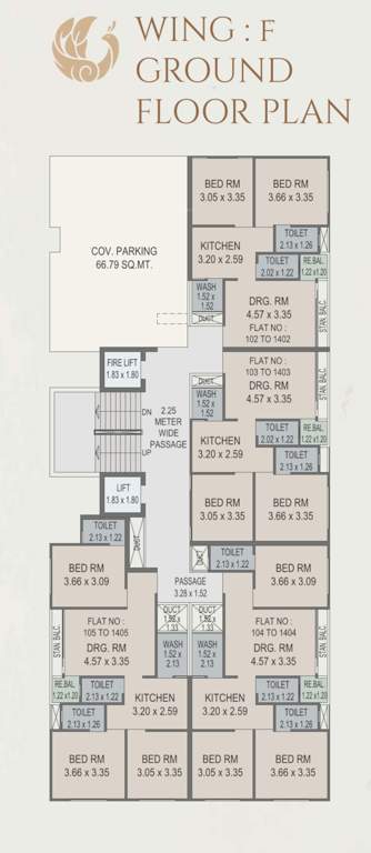 vaikunthdham chsl Block F Ground Floor Cluster Plan