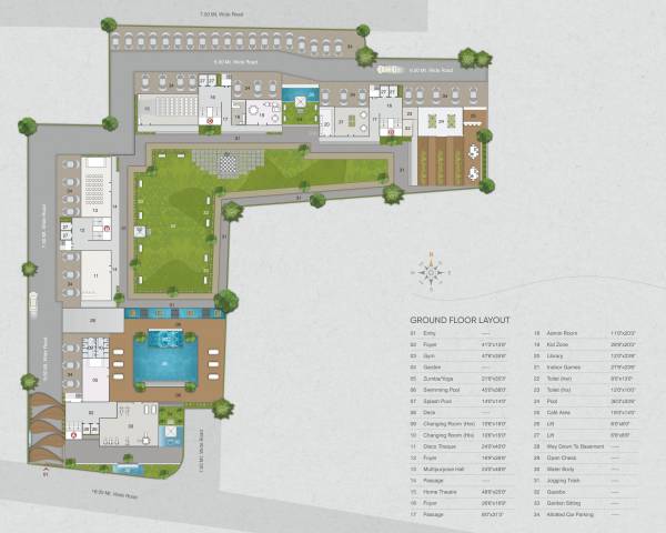  ocean Block A, B, C And D Cluster Plan for ground Floor