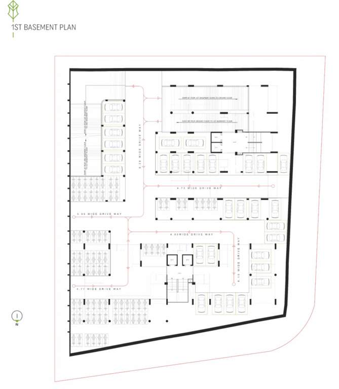 towers Block A & B Basement Floor Cluster Plan