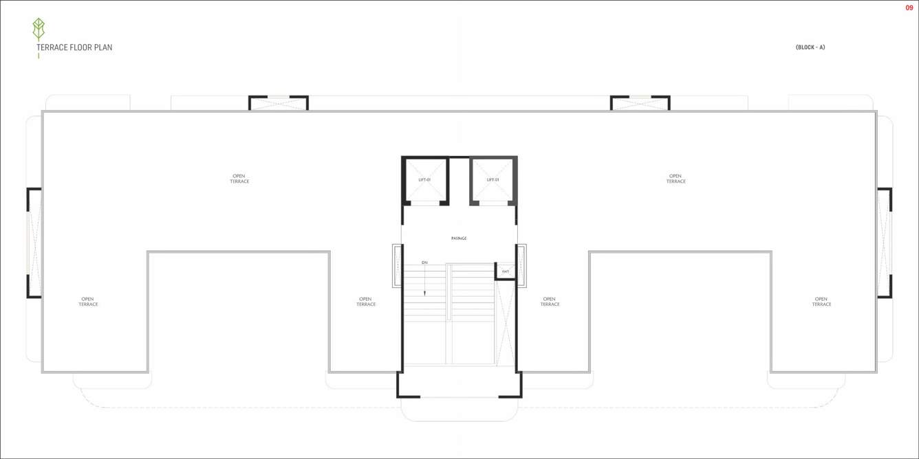 towers Block A & B Terrace Floor Cluster Plan