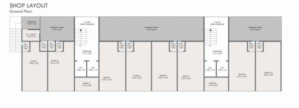  radhe-residency-appartment Block A & B Ground Floor Cluster Plan