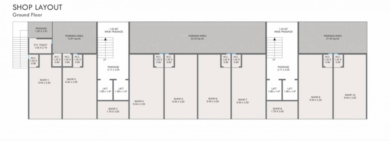  radhe residency appartment Block A & B Ground Floor Cluster Plan