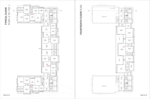  wisteria Wisteria Cluster Plan from 2nd to 14th Floor