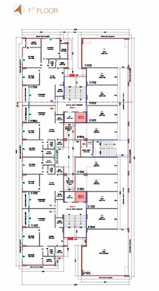  rudransh-heights Block A Cluster Plan for 1st Floor