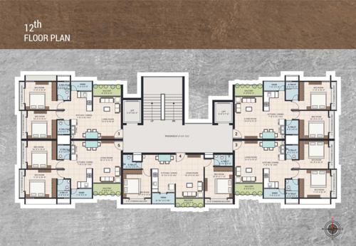  shivalik-residency Shivalik Residency Cluster Plan for 12th Floor