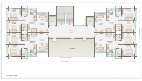  shivalik-residency Shivalik Residency Cluster Plan for 14th Floor
