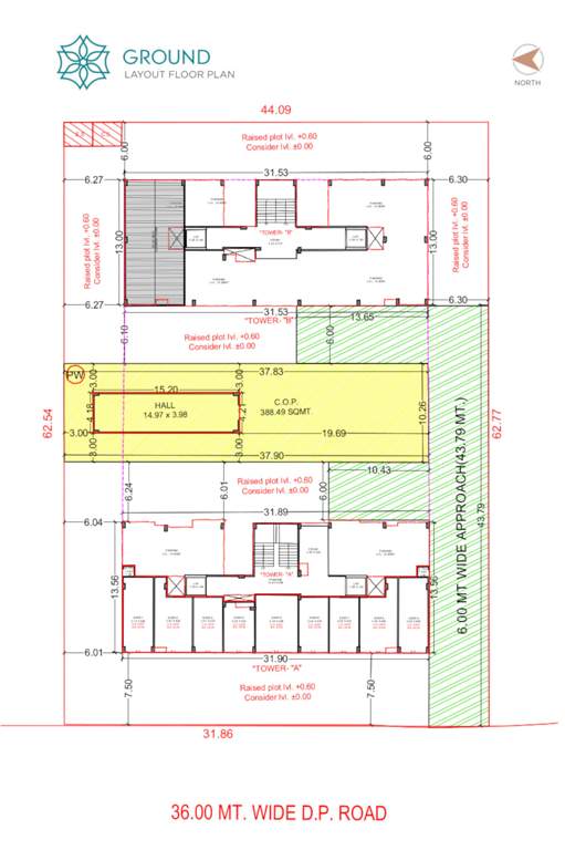  prayosha shine Block A & B Ground Floor Cluster Plan