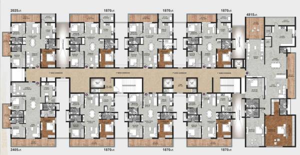  vihaan-shikhara Block A Cluster Plan For Typical Floor Plan