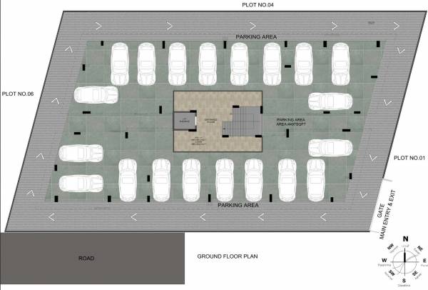  green-avenue-apartment Block A Ground Cluster Plan