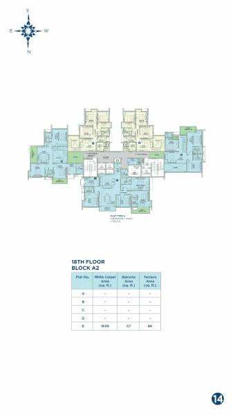  morya-phase-ii Tower 2 Cluster Plan for 18th Floor