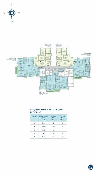  morya-phase-ii Tower 2 Cluster Plan for 5th Floor