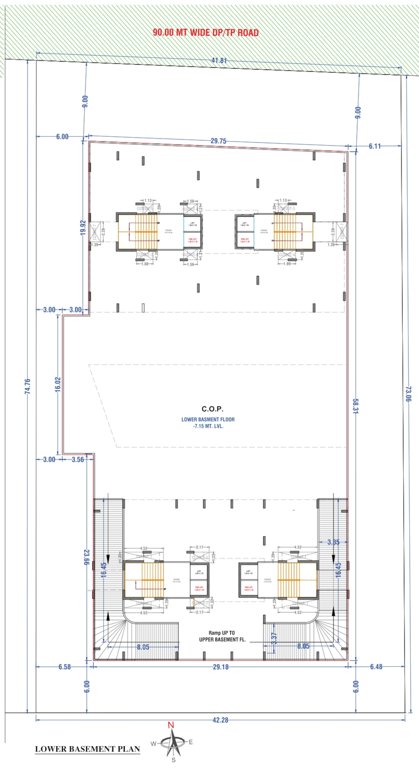 saundarya palace A To D Lower Basement Cluster Plan