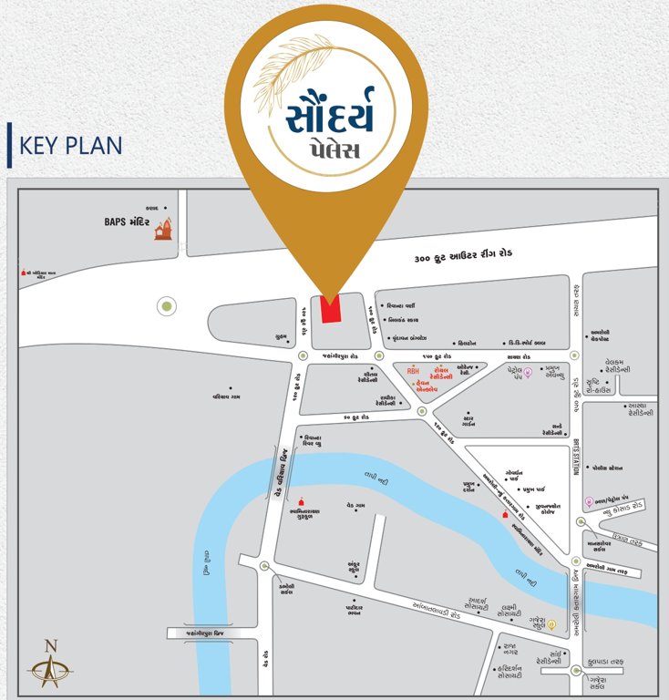 saundarya palace Location Plan