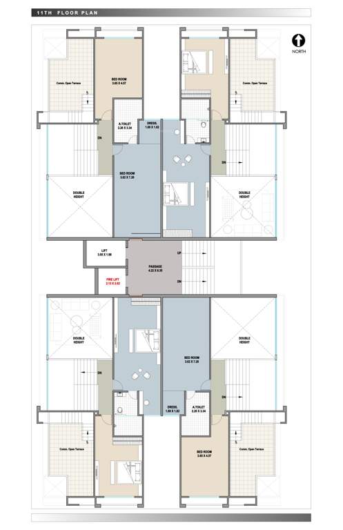  tulip residency Tulip Residency Cluster Plan for 11th Floor
