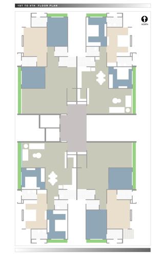  tulip-residency Tulip Residency Cluster Plan from 1st to 9th Floor