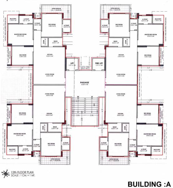 Block A Cluster Plan For 12th Floor sky-homes Block A Cluster Plan For 12th Floor