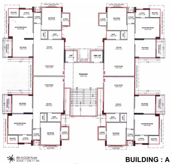 Block A Cluster Plan For 8th Floor sky-homes Block A Cluster Plan For 8th Floor