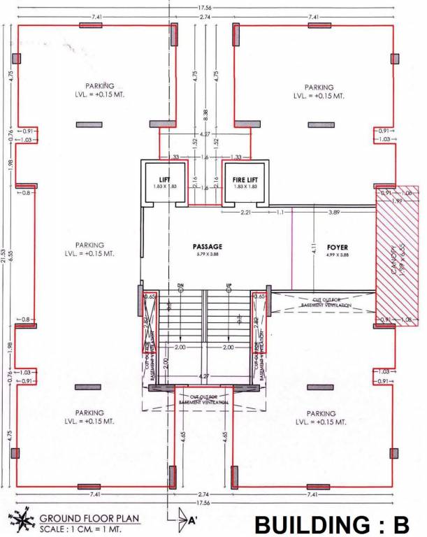 sky homes Block B Ground Cluster Plan