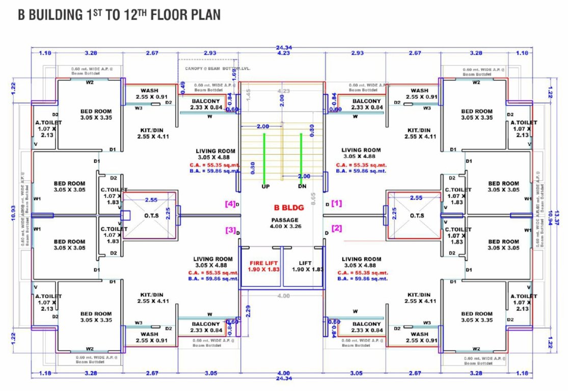  seven luxuria B Cluster Plan From 1st To 12th Floor