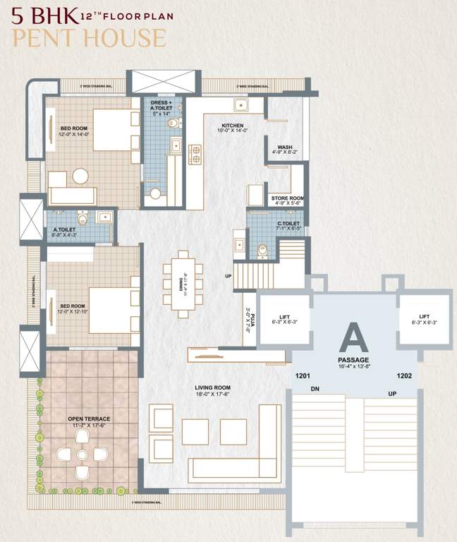  the iconic A Cluster Plan For 12th Floor