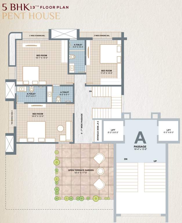  the iconic A Cluster Plan For 13th Floor