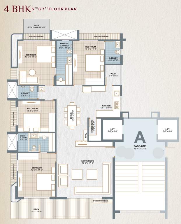  the iconic A Cluster Plan For 5th & 7th Floor