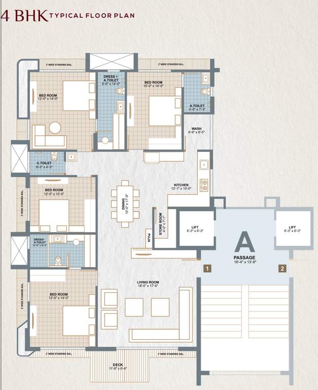  the iconic A Typical Cluster Plan