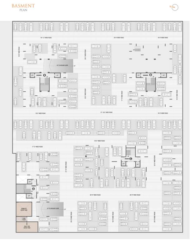 shivanta vivanta Shivanta A To Vivanta D Basement Cluster Plan