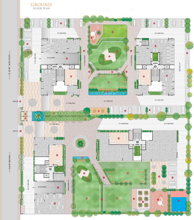 shivanta vivanta Shivanta A To Vivanta D Cluster Plan For Ground Floor