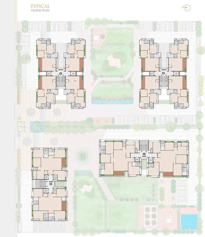 shivanta vivanta Shivanta A To Vivanta D Typical Cluster Plan