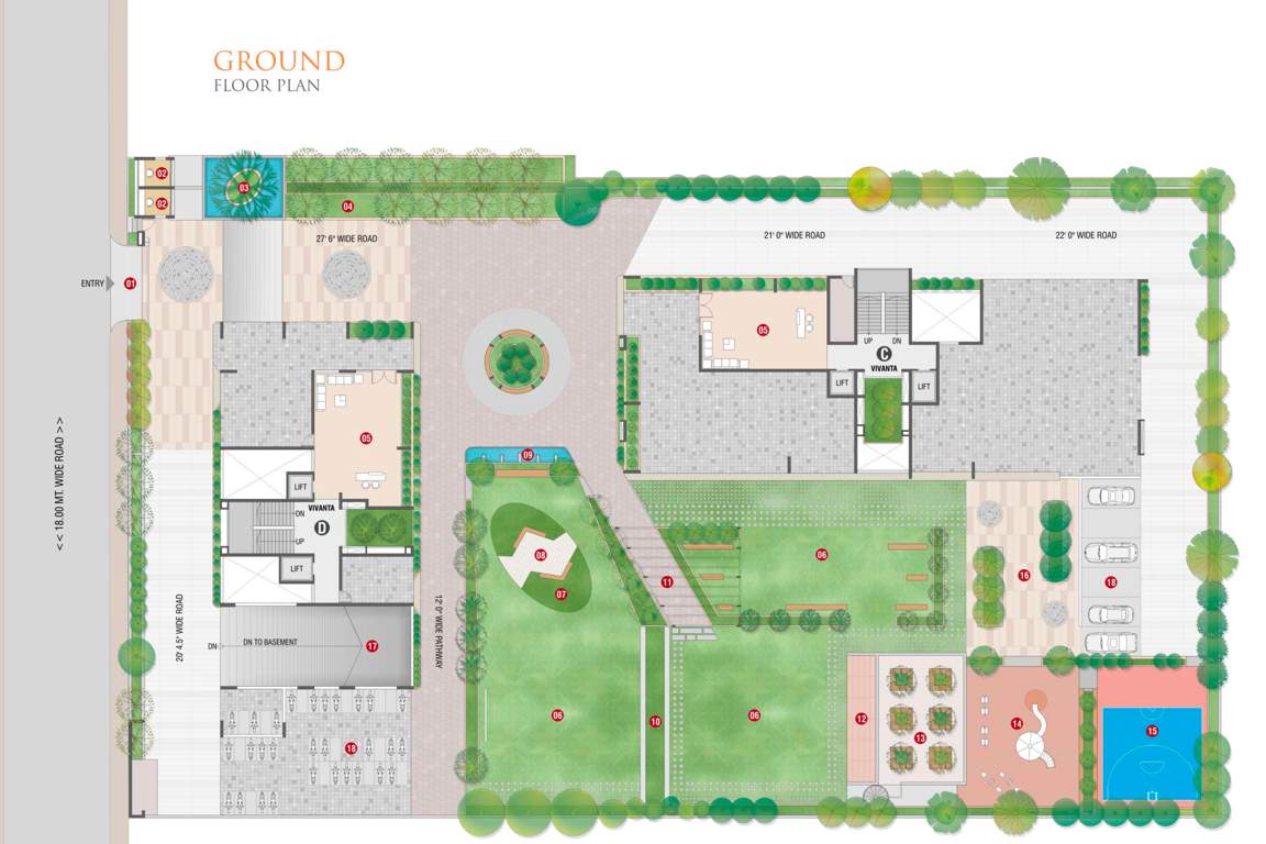shivanta vivanta Vivanta C To D Cluster Plan For Ground Floor