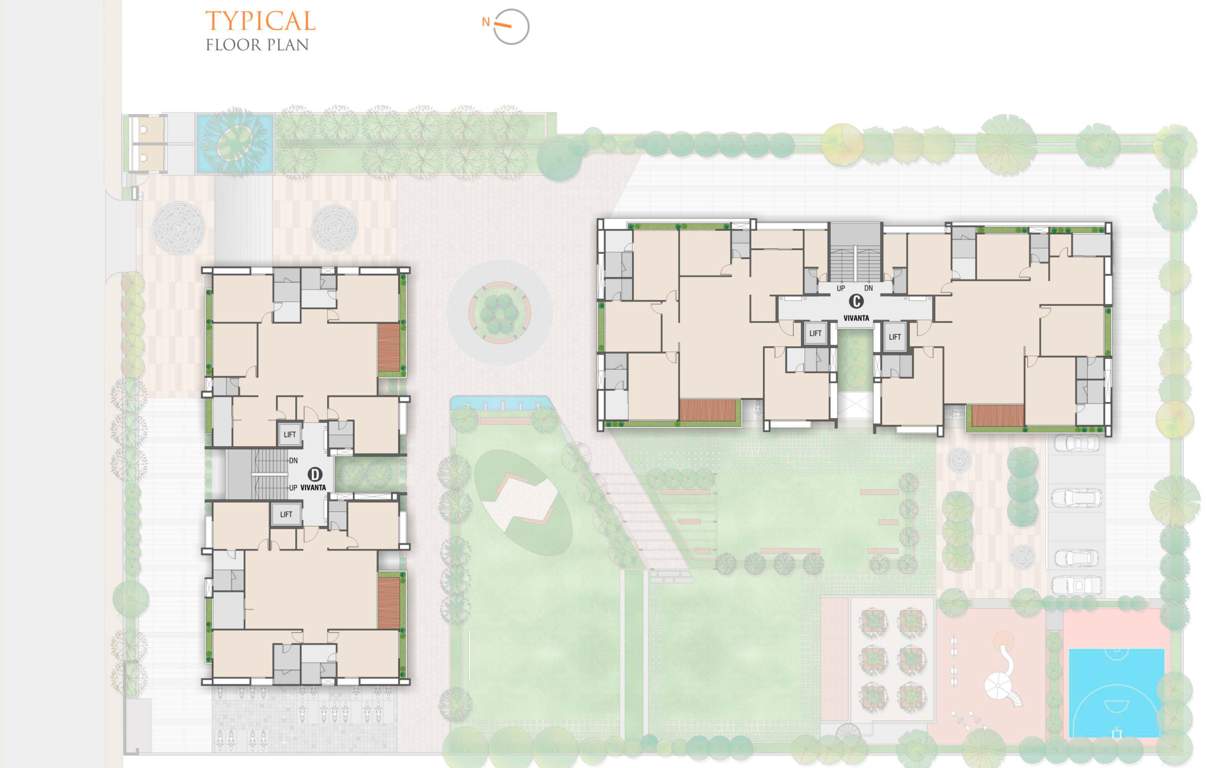 shivanta vivanta Vivanta C To D Typical Cluster Plan
