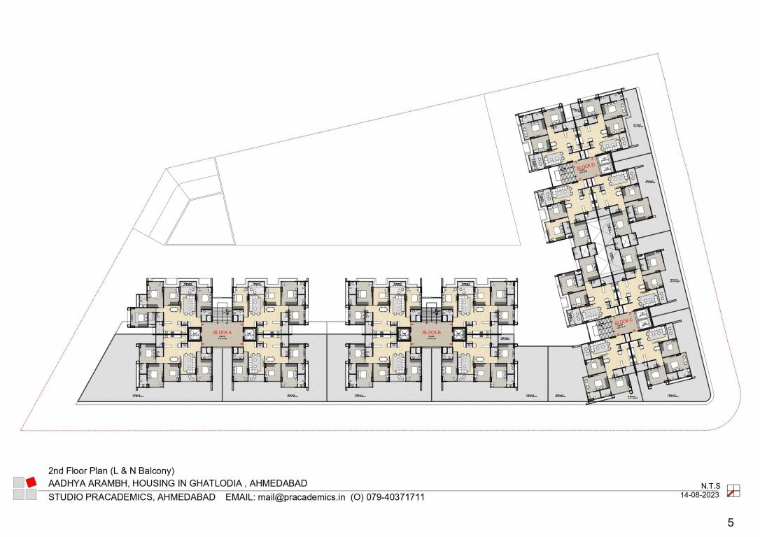  aadhya arambh Block A , Block B, Block C, Block D Cluster Plan for 2nd Floor
